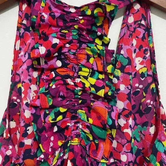 Lilly Pulitzer | Wild Confetti Devaney Tank Blouse Floral Polka Dot Size XS - Picture 7 of 7